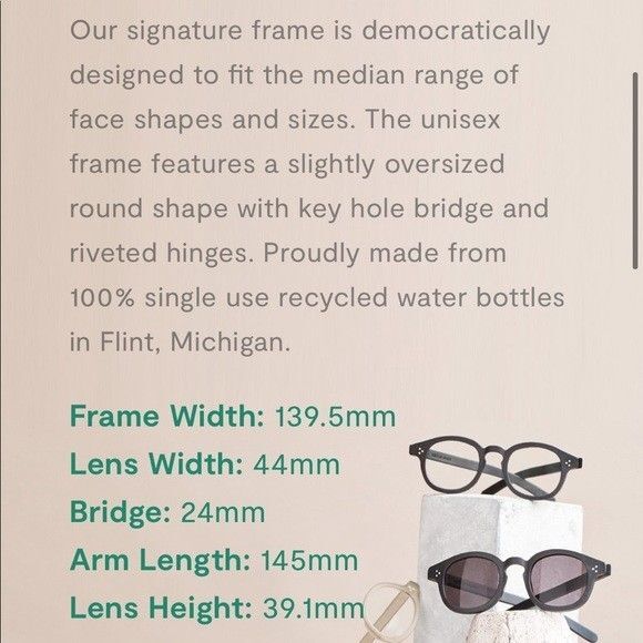 Genusee Blue Light Glasses Smoke Gray Recycled Round Frames Retro Eyeglasses NEW - Picture 13 of 13